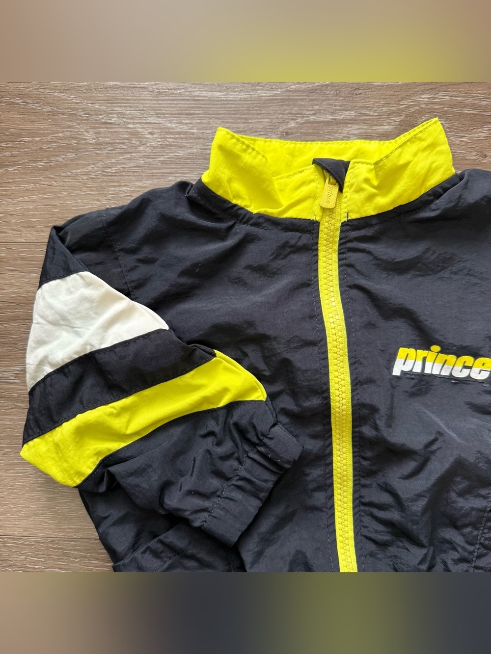 Vintage Prince Black & Yellow Baby Boy Tracksuit set Sweatpants and Jacket - Picture 6 of 7